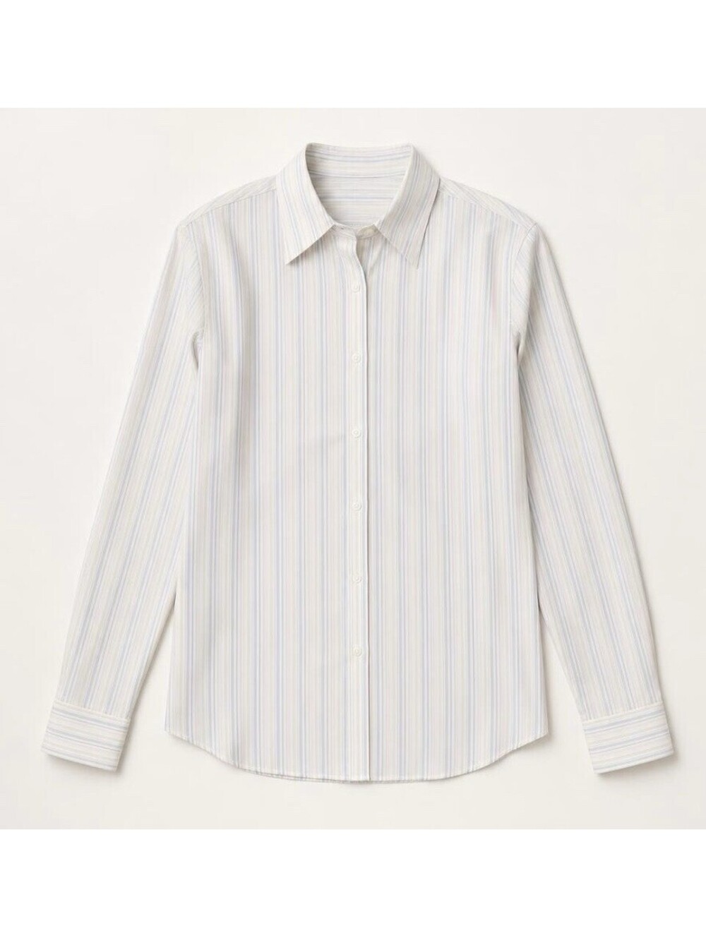 BROOKS BROTHERS Vintage Fitted Cotton-Silk Striped Button-Up Shirt-White|Multi-6